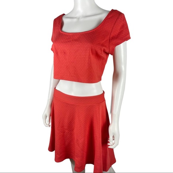 NWT Trixxi Junior Two Piece Coral Mini Dress 13 - Picture 5 of 13